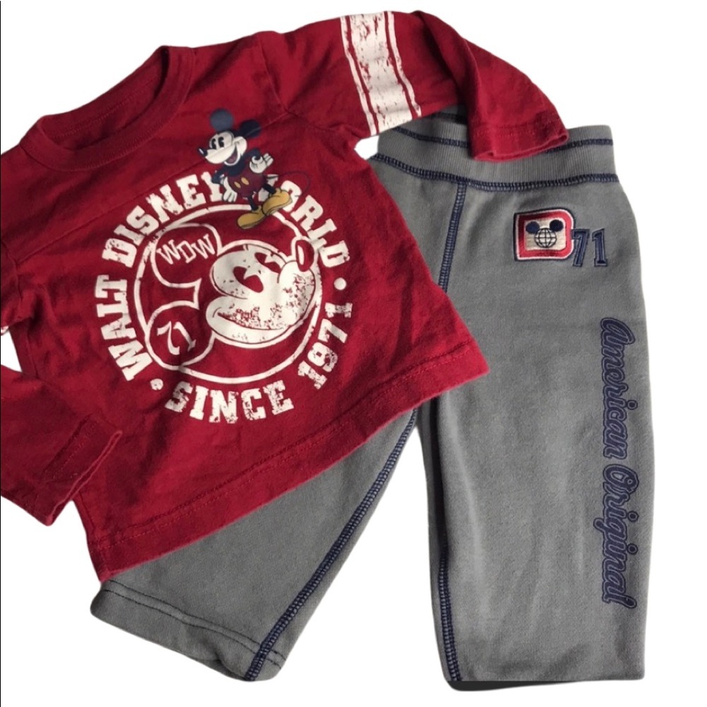 DISNEY Matching Mickey Mouse Shirt and Pants 12M
